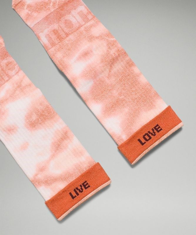 Lululemon Daily Stride Crew Sock Tie Dye Strumpor Accessories Orange | IWQH-40659