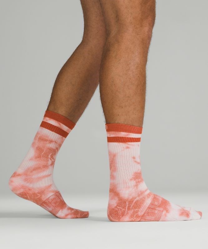 Lululemon Daily Stride Crew Sock Tie Dye Strumpor Accessories Orange | IWQH-40659