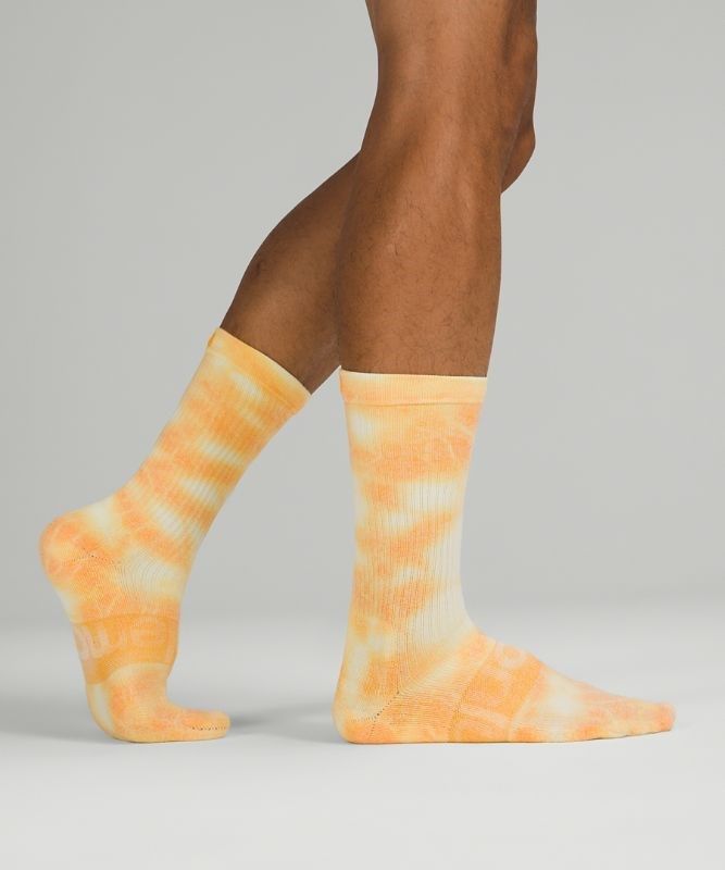 Lululemon Daily Stride Crew Sock Tie Dye Strumpor Accessories Clementine | YBSF-65219