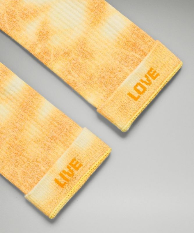 Lululemon Daily Stride Crew Sock Tie Dye Strumpor Accessories Clementine | YBSF-65219