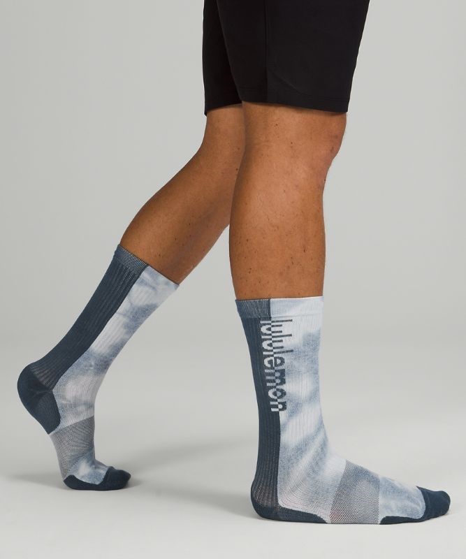 Lululemon Daily Stride Crew Sock Tie Dye Strumpor Accessories Blå | WXLN-35607