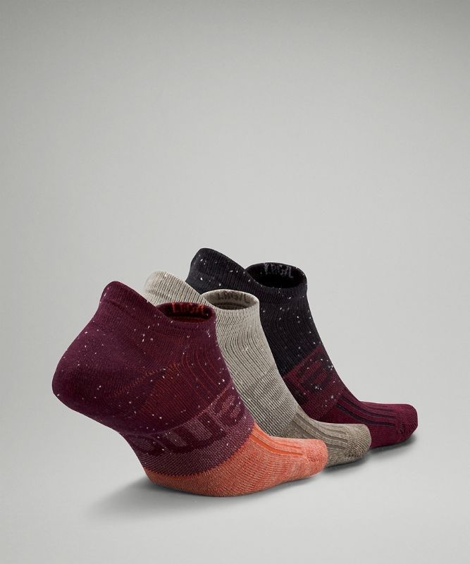 Lululemon Daily Stride Low-Ankle Sock 3 Pack Colour Block Strumpor Accessories Orange | QCLJ-86412