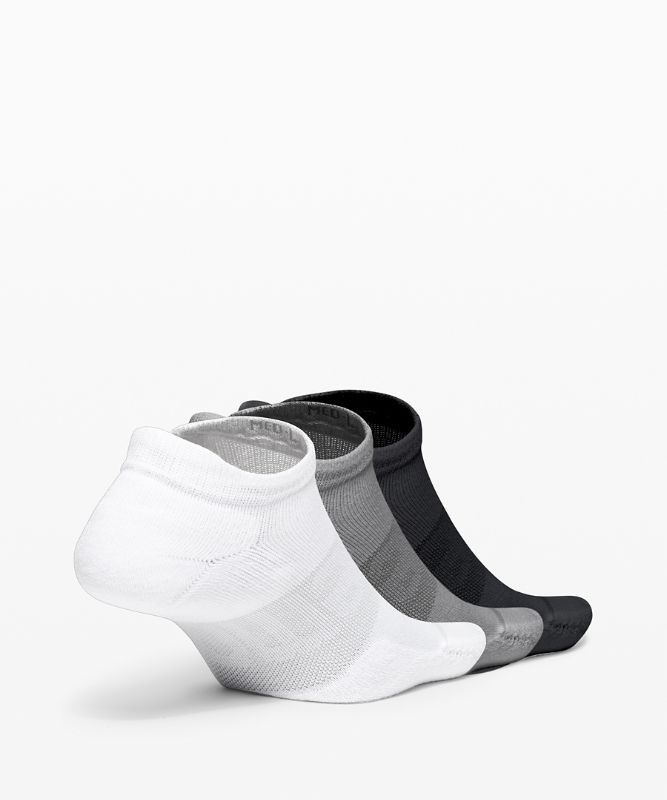 Lululemon Daily Stride Low-Ankle Sock 3 Pack Strumpor Accessories Vita Grå Svarta | DFZO-39871