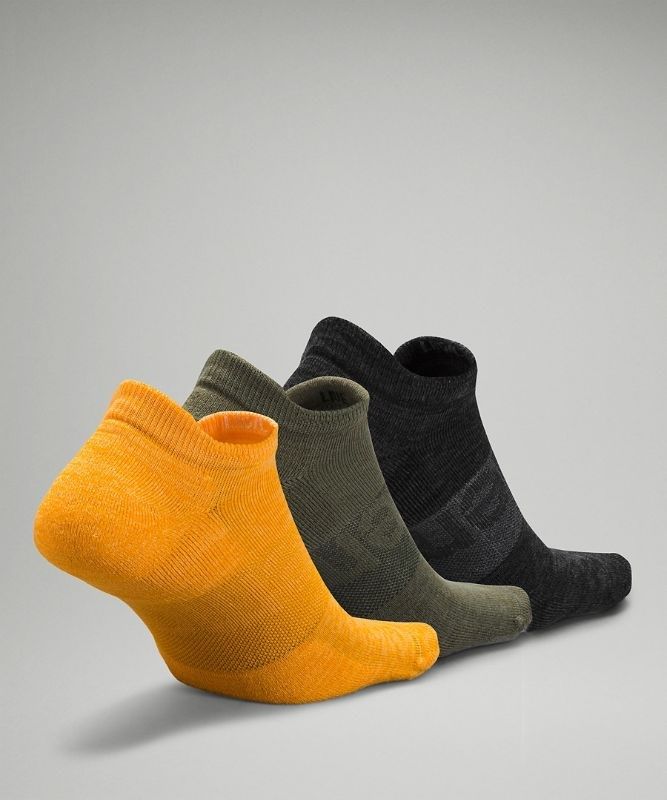 Lululemon Daily Stride Low-Ankle Sock Multi-Colour 3 Pack Strumpor Accessories Gröna Svarta | AGUP-36279