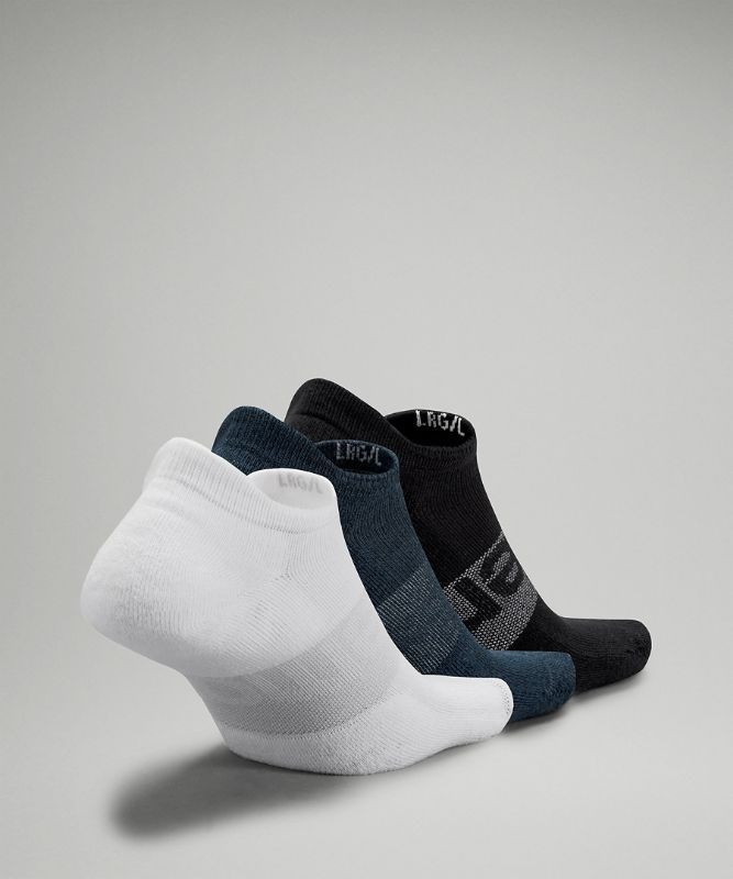 Lululemon Daily Stride Low Ankle Sock 3P Strumpor Accessories Vita Blå Svarta | YLIQ-58409