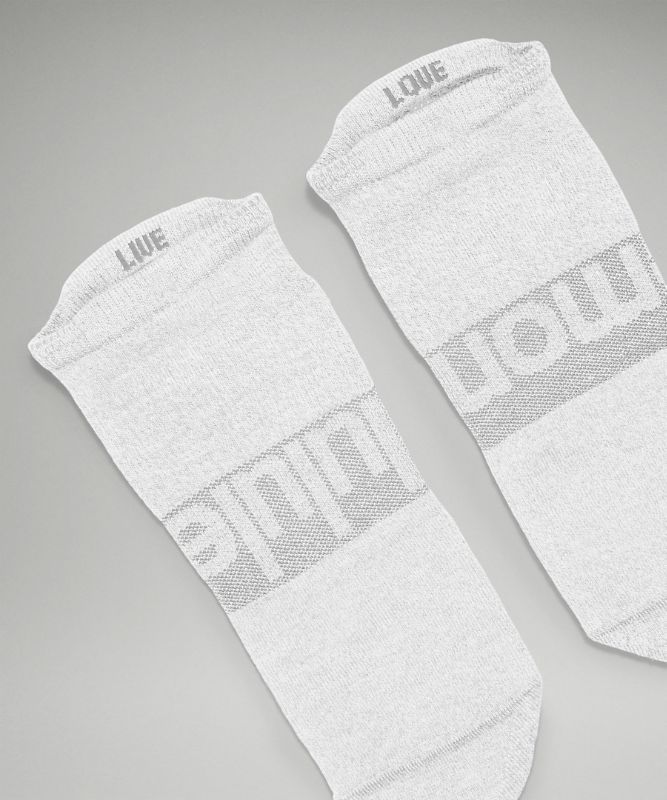 Lululemon Daily Stride Low Ankle Sock 3P Strumpor Accessories Vita Blå Svarta | YLIQ-58409