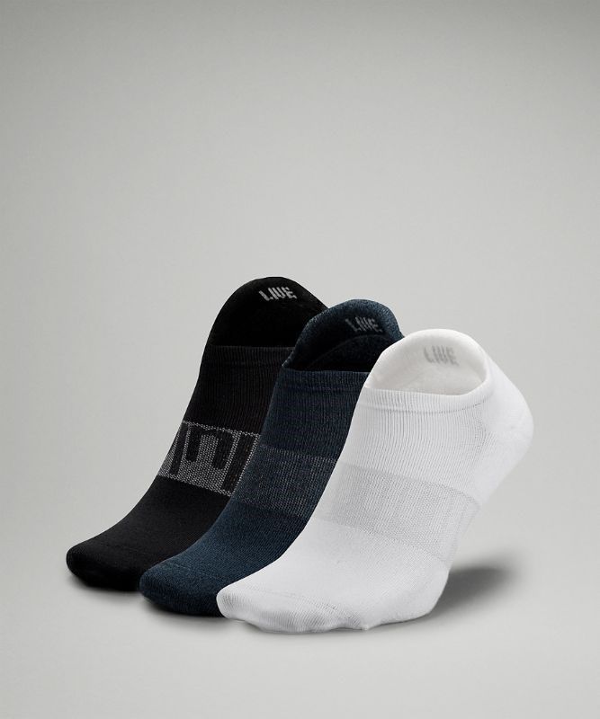 Lululemon Daily Stride Low Ankle Sock 3P Strumpor Accessories Vita Blå Svarta | YLIQ-58409