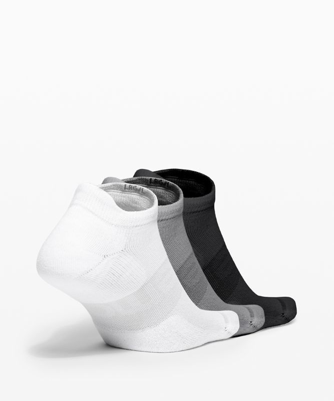 Lululemon Daily Stride Low Ankle Sock 3 Pack Strumpor Accessories Vita Grå Svarta | EWYH-27164