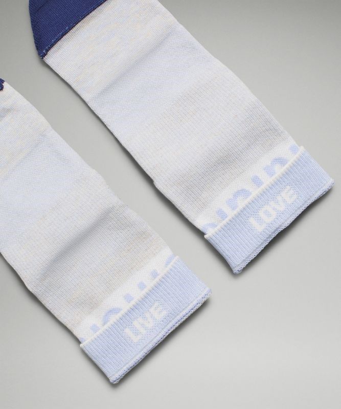 Lululemon Daily Stride Mid-Crew Sock Strumpor Accessories Blå Beige | GUIR-54128