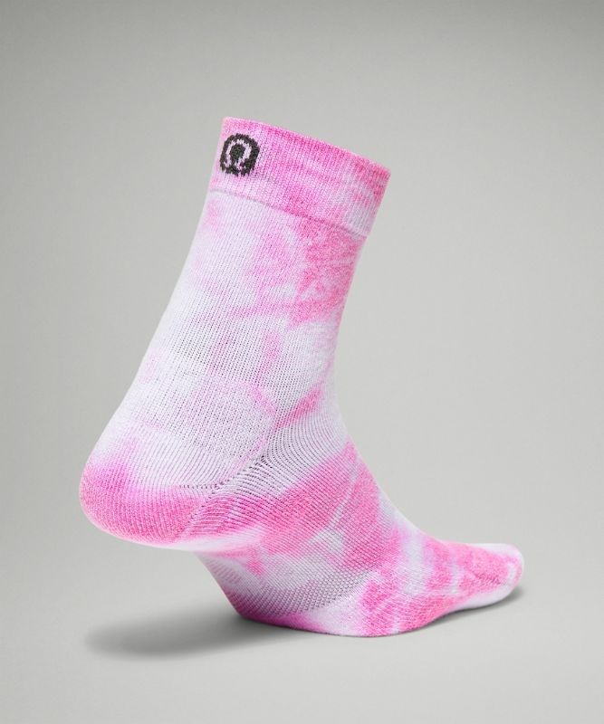 Lululemon Daily Stride Mid-Crew Sock Tie Dye Strumpor Accessories Rosa | OSQT-13675