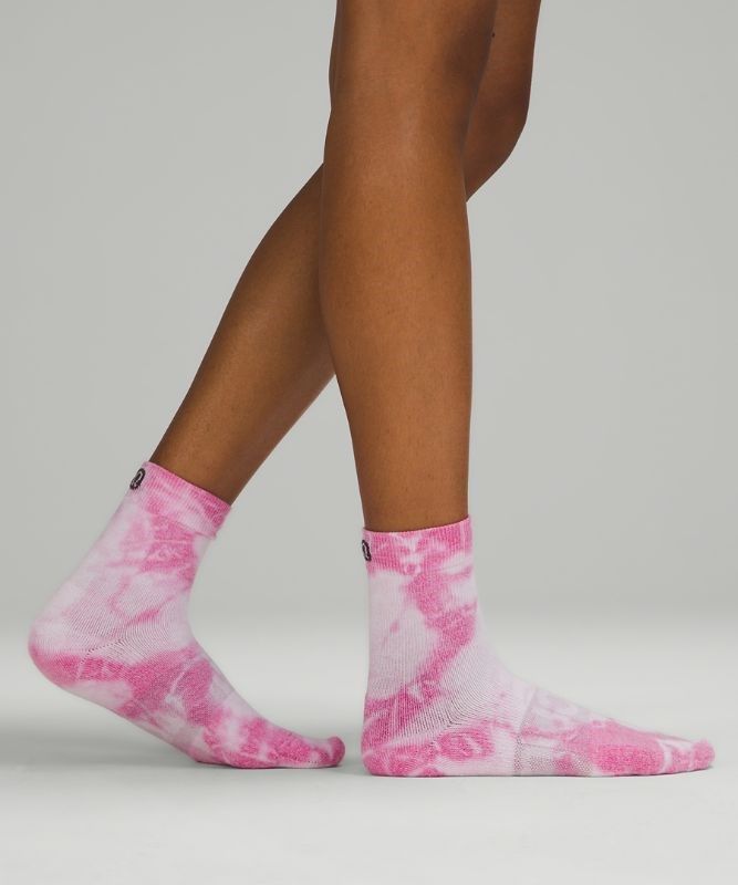 Lululemon Daily Stride Mid-Crew Sock Tie Dye Strumpor Accessories Rosa | OSQT-13675