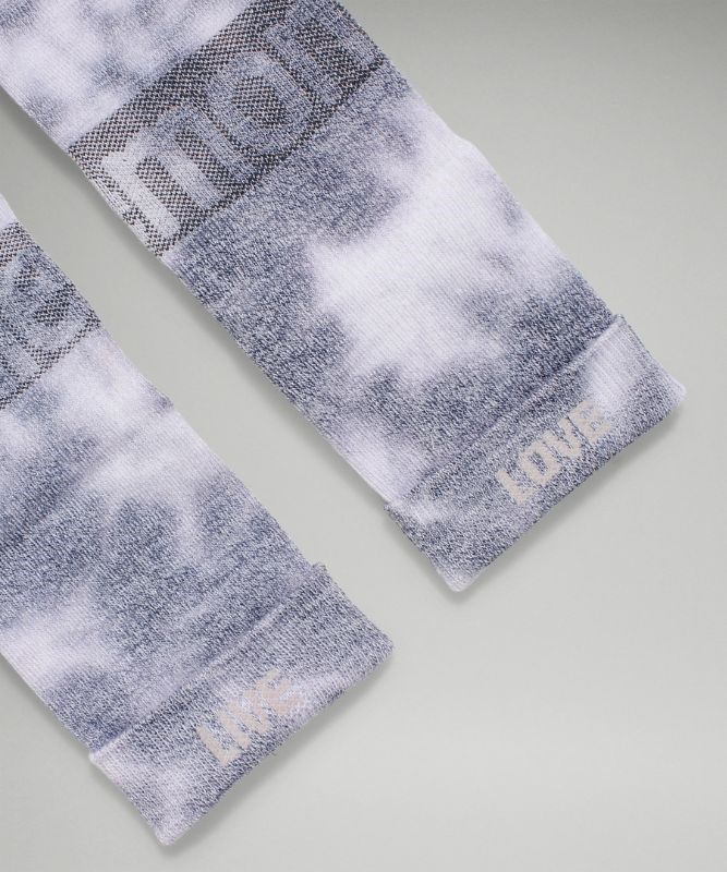 Lululemon Daily Stride Mid-Crew Sock Tie Dye Strumpor Accessories Blå | MUZK-29174