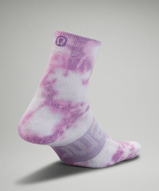 Lululemon Daily Stride Mid-Crew Sock Tie Dye Strumpor Accessories Lila | AYGK-16342