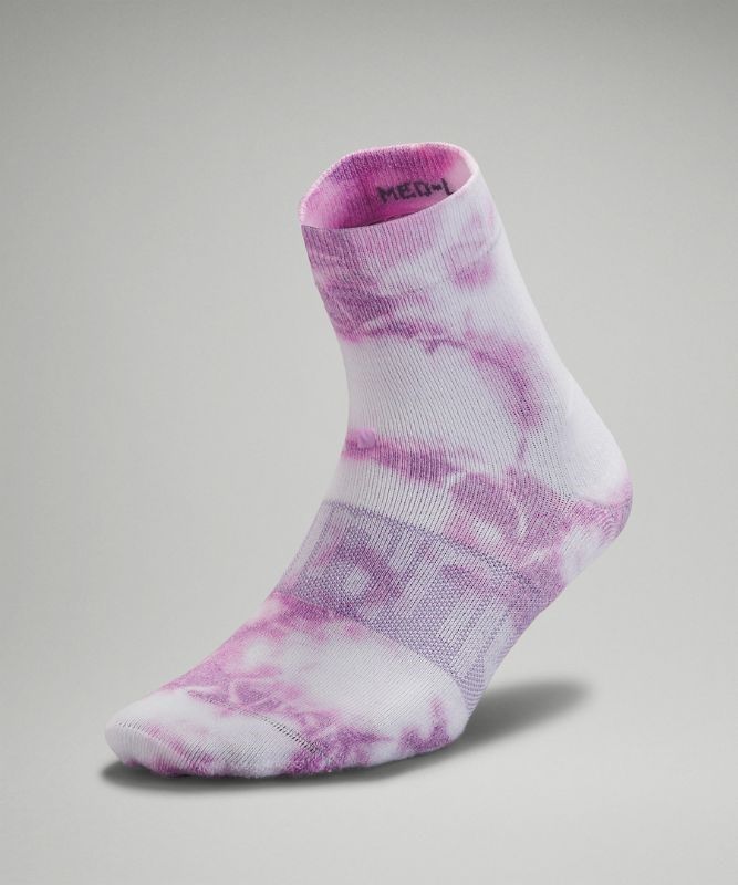 Lululemon Daily Stride Mid-Crew Sock Tie Dye Strumpor Accessories Lila | AYGK-16342