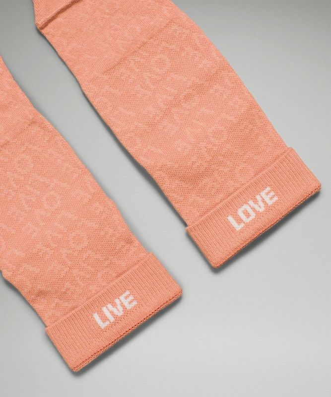 Lululemon Daily Stride Mid Crew Sock 3 Pack Strumpor Accessories Rosa Olika Färger Rosa | HUCM-54093