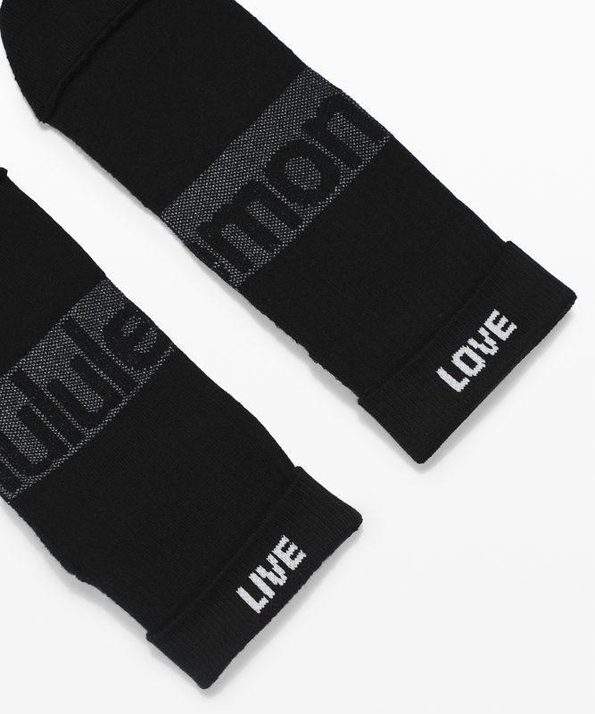 Lululemon Daily Stride Mid Crew Sock 3 Pack Strumpor Accessories Svarta | UCYP-49187