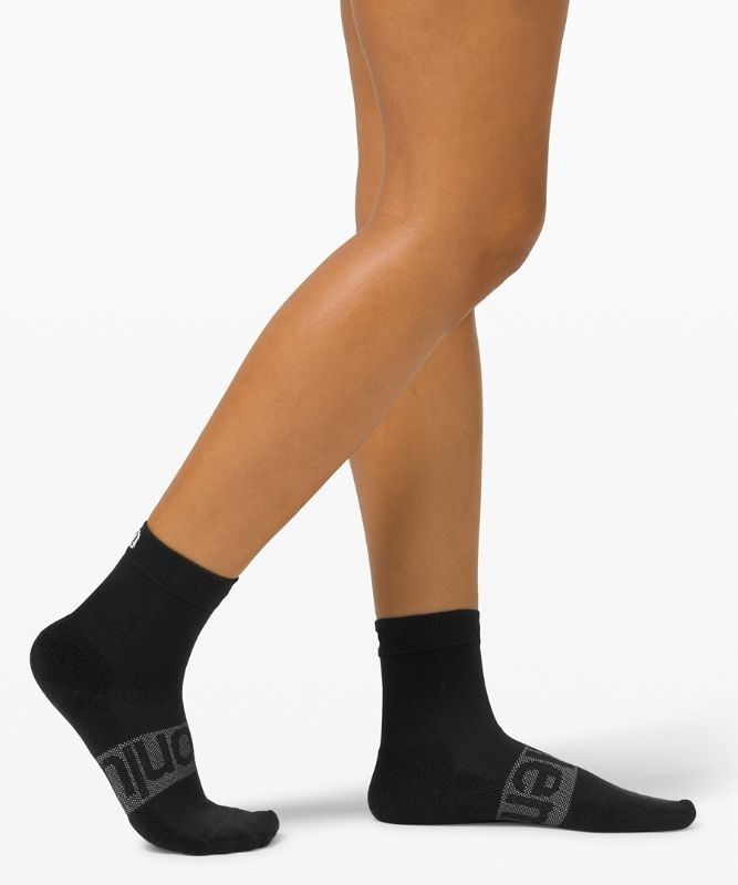 Lululemon Daily Stride Mid Crew Sock 3 Pack Strumpor Accessories Svarta | UCYP-49187