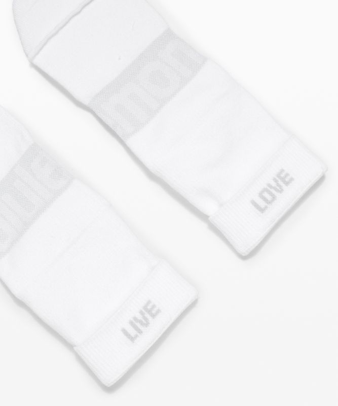 Lululemon Daily Stride Mid Crew Sock 3 Pack Strumpor Accessories Vita Grå Svarta | TENZ-84160