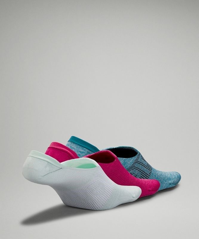 Lululemon Daily Stride No Show Sock 3P Strumpor Accessories Mintgröna Rosa Blå | IHKR-50248