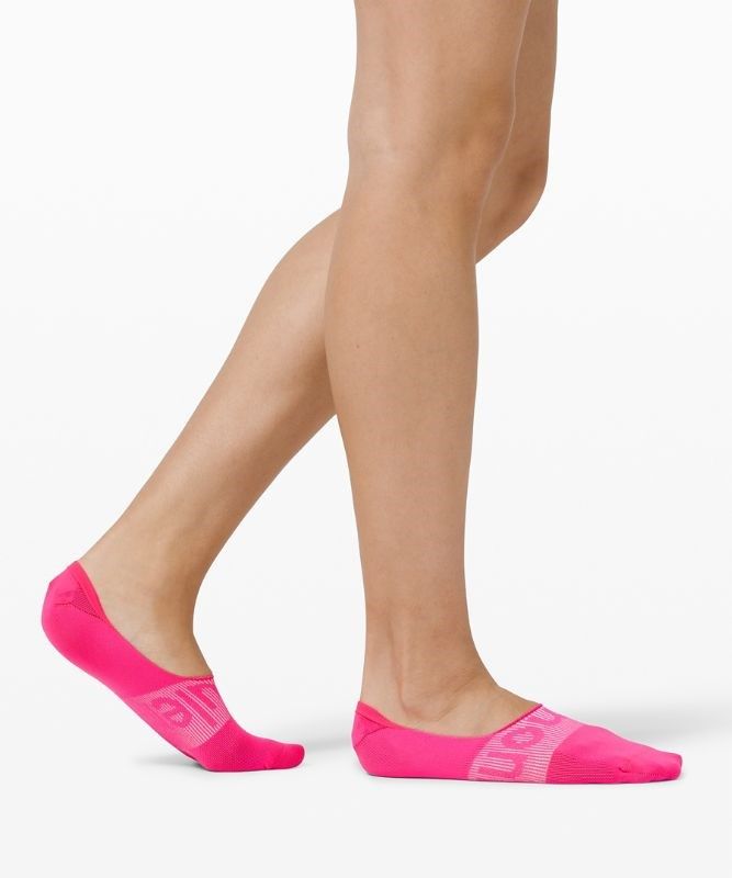 Lululemon Daily Stride No Show Sock 3 Pack Strumpor Accessories Rosa Gula | NTDO-91705