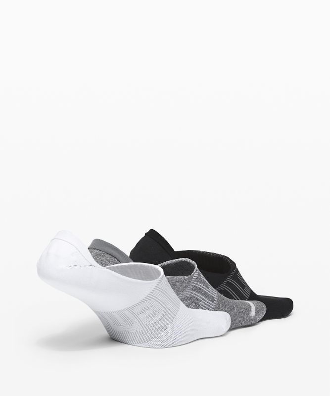 Lululemon Daily Stride No Show Sock 3 Pack Strumpor Accessories Vita Grå Svarta | YQHJ-04192