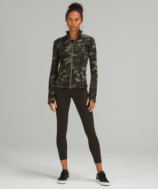 Lululemon Define Jacket Luon Hoodie Dam Camo Olivgröna Olika Färger | FLKV-24568