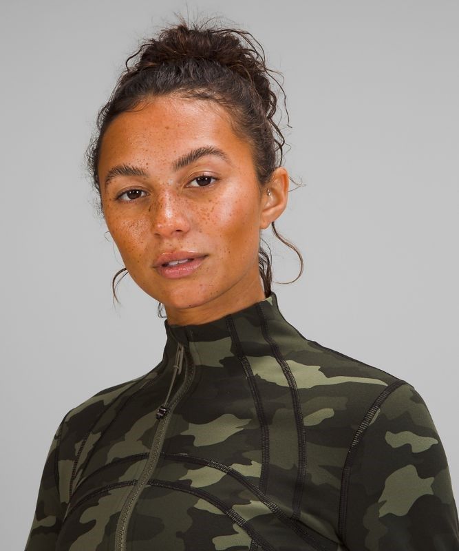 Lululemon Define Jacket Luon Hoodie Dam Camo Olivgröna Olika Färger | FLKV-24568