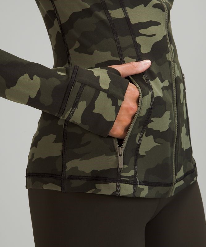 Lululemon Define Jacket Luon Hoodie Dam Camo Olivgröna Olika Färger | FLKV-24568