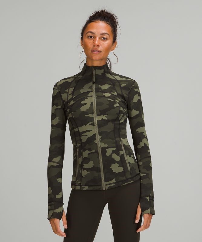 Lululemon Define Jacket Luon Hoodie Dam Camo Olivgröna Olika Färger | FLKV-24568