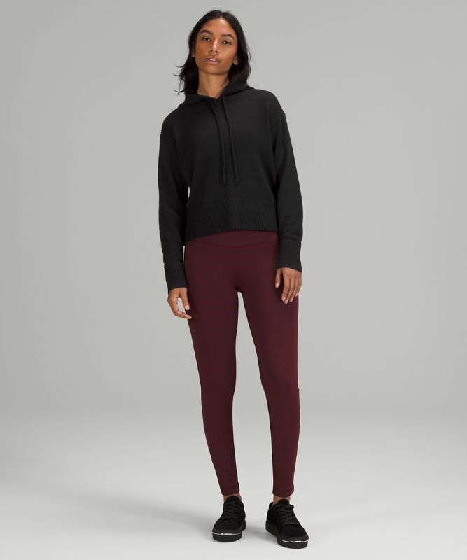 Lululemon Double Knit Sweater Hoodie Hoodie Dam Svarta | ACWE-38964