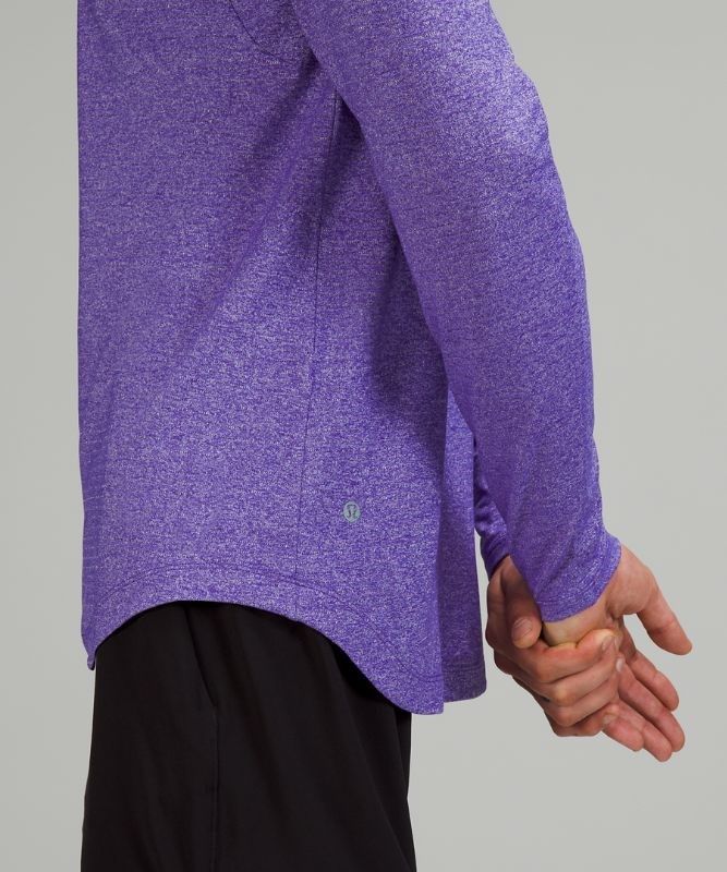 Lululemon Drysense Long Sleeve Blast Herr Lila Vita | SRQU-84930