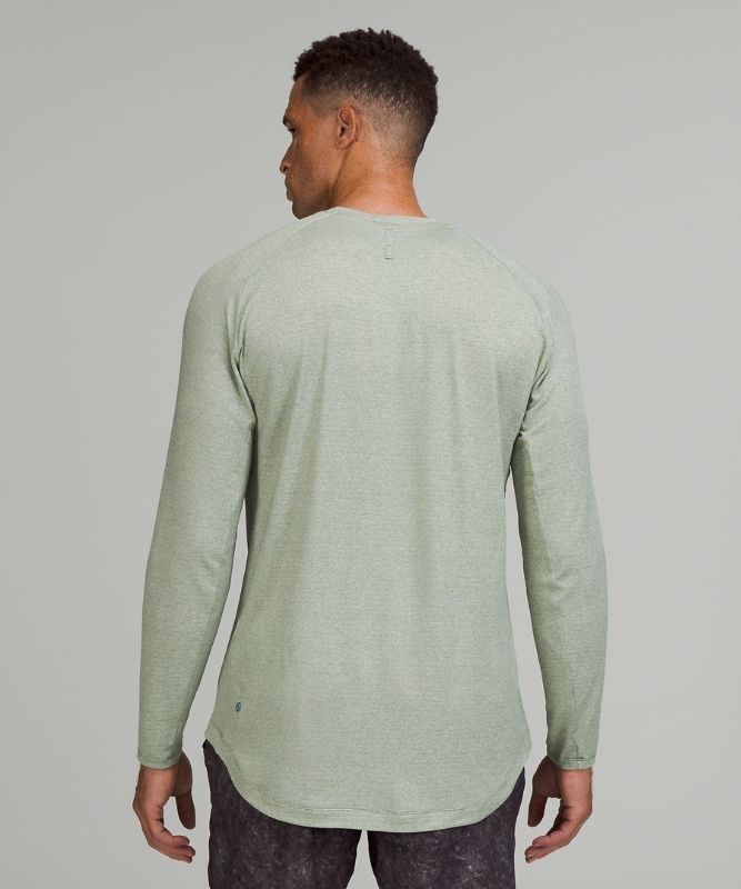 Lululemon Drysense Long Sleeve Blast Herr Gröna Vita | RFTE-90341