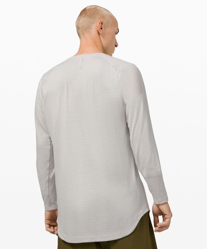 Lululemon Drysense Long Sleeve Blast Herr Heathered Vapor | QPNM-91860