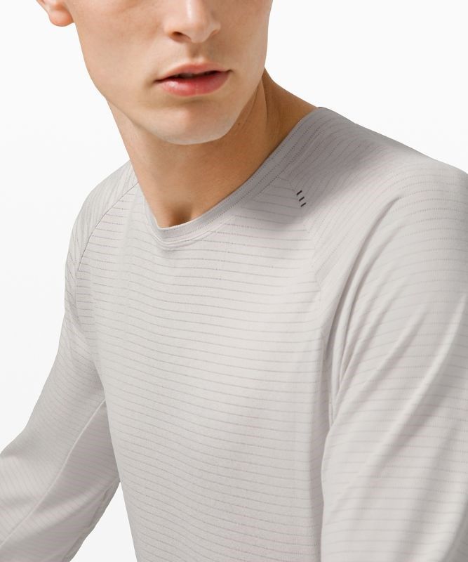 Lululemon Drysense Long Sleeve Blast Herr Heathered Vapor | QPNM-91860