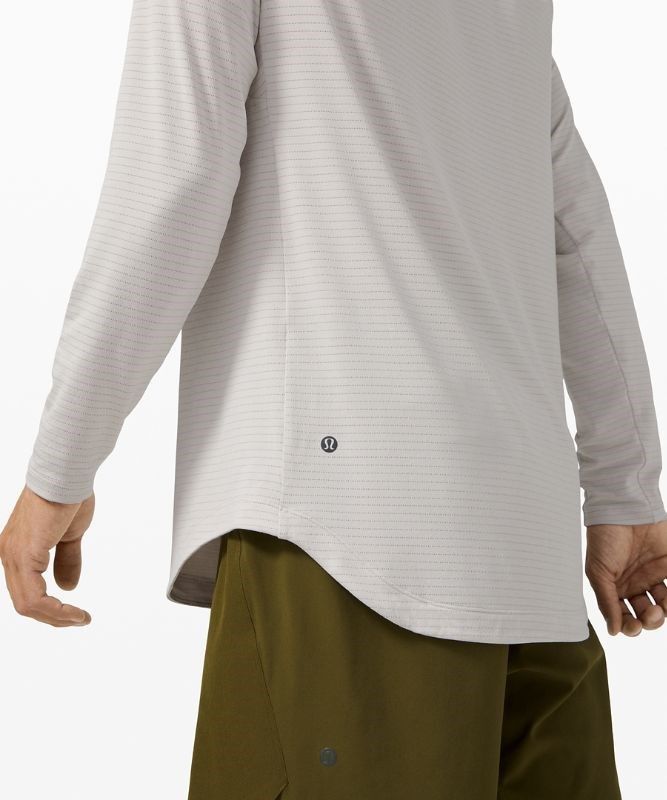 Lululemon Drysense Long Sleeve Blast Herr Heathered Vapor | QPNM-91860