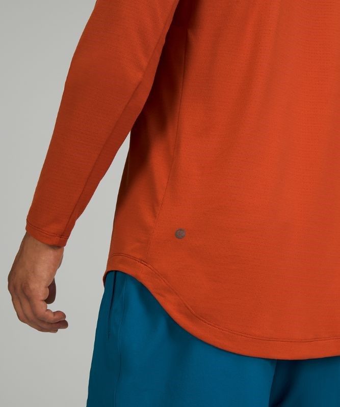 Lululemon Drysense Long Sleeve Blast Herr Mörkröda | BCJP-62059