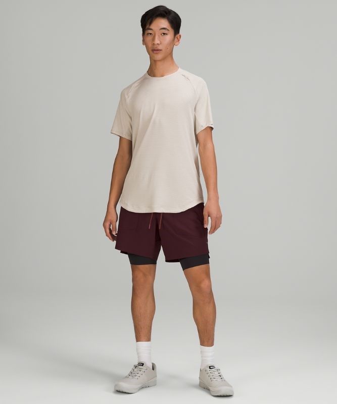 Lululemon Drysense Short Sleeve Blast Herr Beige | UWPO-56789