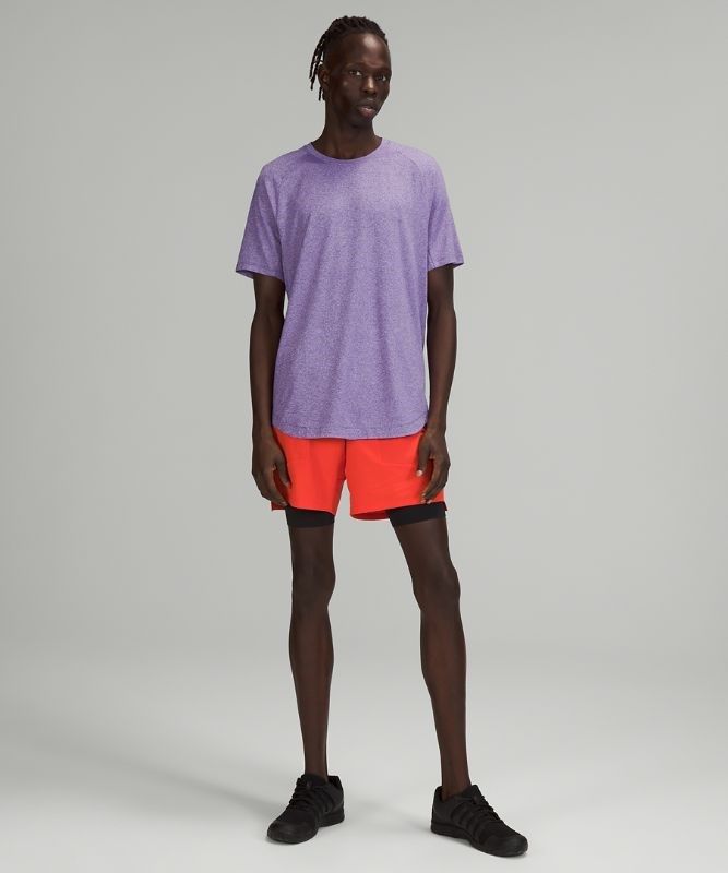 Lululemon Drysense Training Short Sleeve Shirt Blast Herr Lila Vita | SQAC-02396