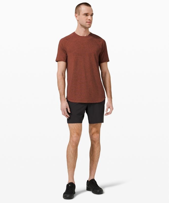 Lululemon Drysense Training Short Sleeve Shirt Blast Herr Svarta Orange | YXQZ-69273