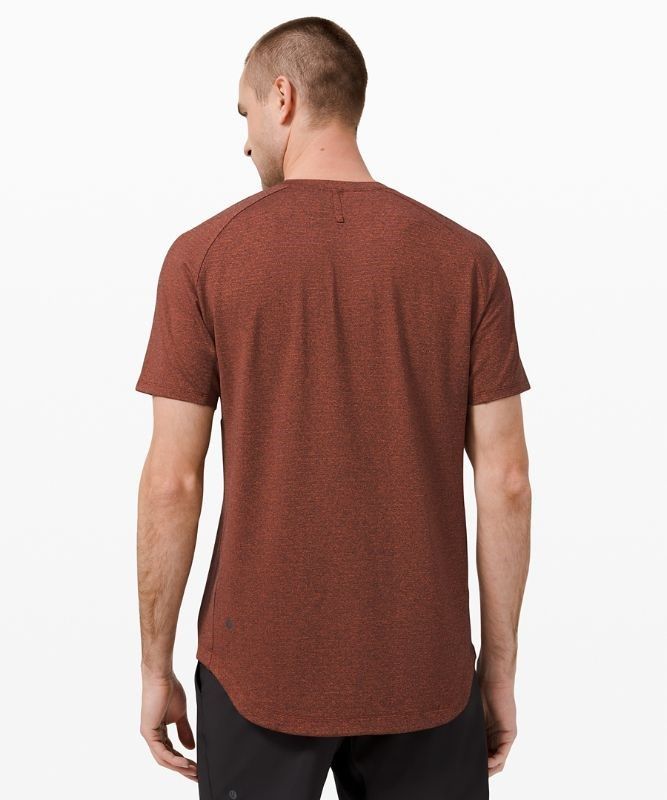 Lululemon Drysense Training Short Sleeve Shirt Blast Herr Svarta Orange | YXQZ-69273