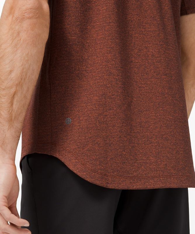 Lululemon Drysense Training Short Sleeve Shirt Blast Herr Svarta Orange | YXQZ-69273