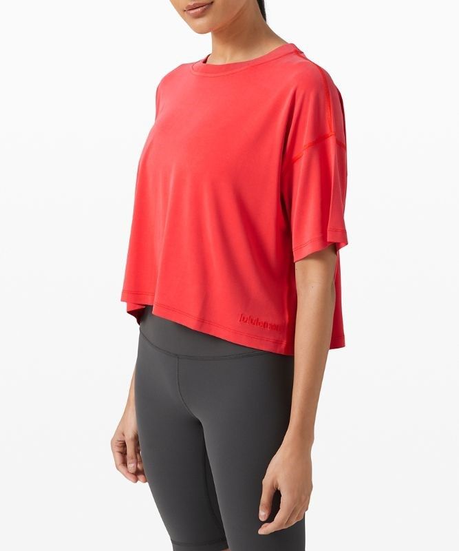 Lululemon Ease of It All Short Sleeve Blast Dam Röda | YHRF-42608