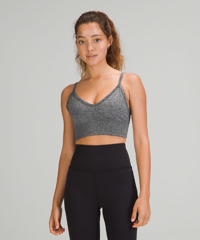 Lululemon Ebb to Street Bra C/D Sport BH Dam Svarta Vita | FPCK-50761