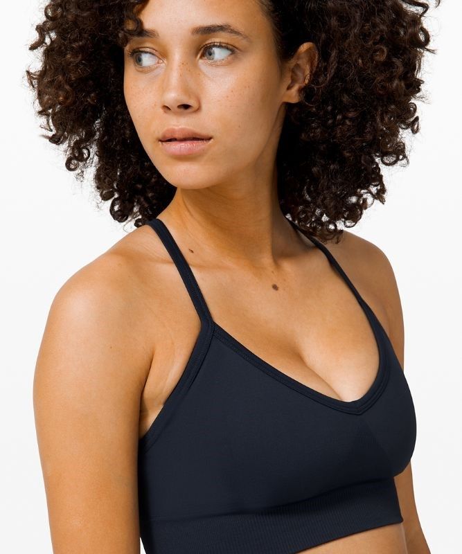 Lululemon Ebb to Street Bra Light Support, C/D Cup Sport BH Dam Marinblå | LFXS-83901
