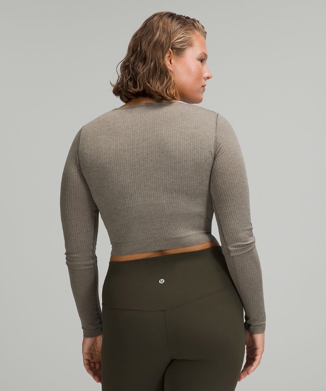 Lululemon Ebb to Street Long Sleeve Shirt Blast Dam Rover | RJGV-18753