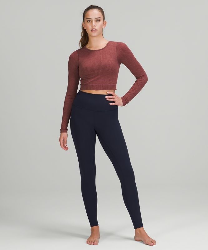 Lululemon Ebb to Street Long Sleeve Shirt Blast Dam Röda | ODEX-91524