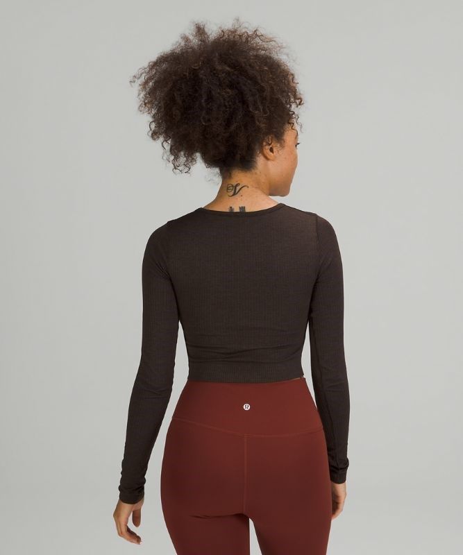Lululemon Ebb to Street Long Sleeve Shirt Blast Dam French Press | UALZ-79531