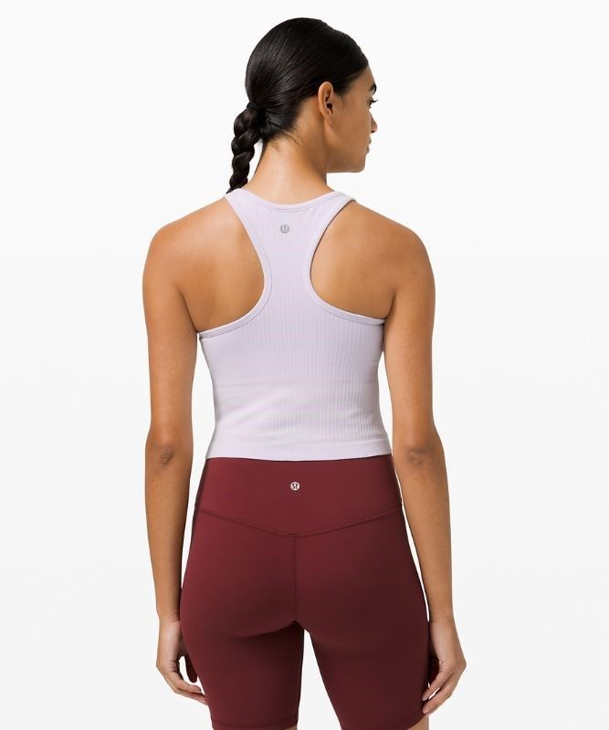 Lululemon Ebb to Street RB Crop Tank Blast Dam Lavendel | QCYL-73651