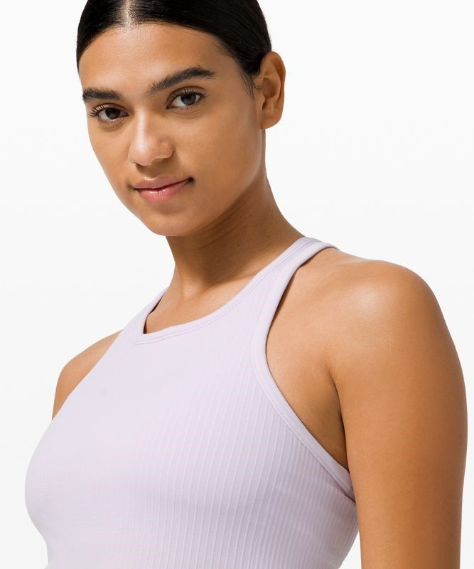 Lululemon Ebb to Street RB Crop Tank Blast Dam Lavendel | QCYL-73651