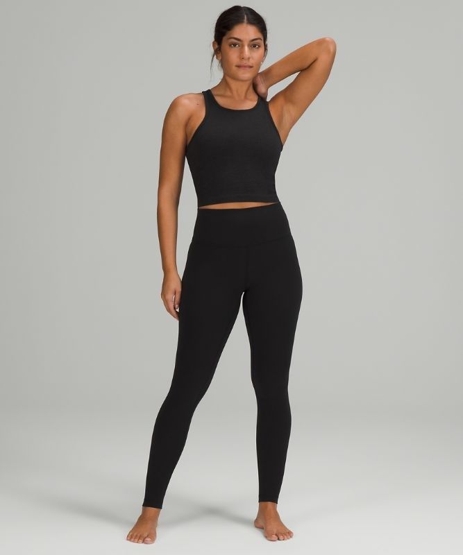 Lululemon Ebb to Street RB Crop Tank Blast Dam Svarta | UDWK-57260